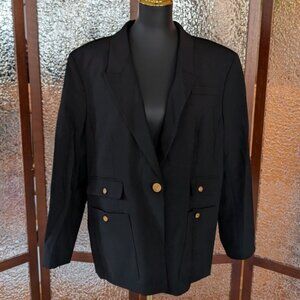 J. Crew Black Blazer with Gold Buttons
